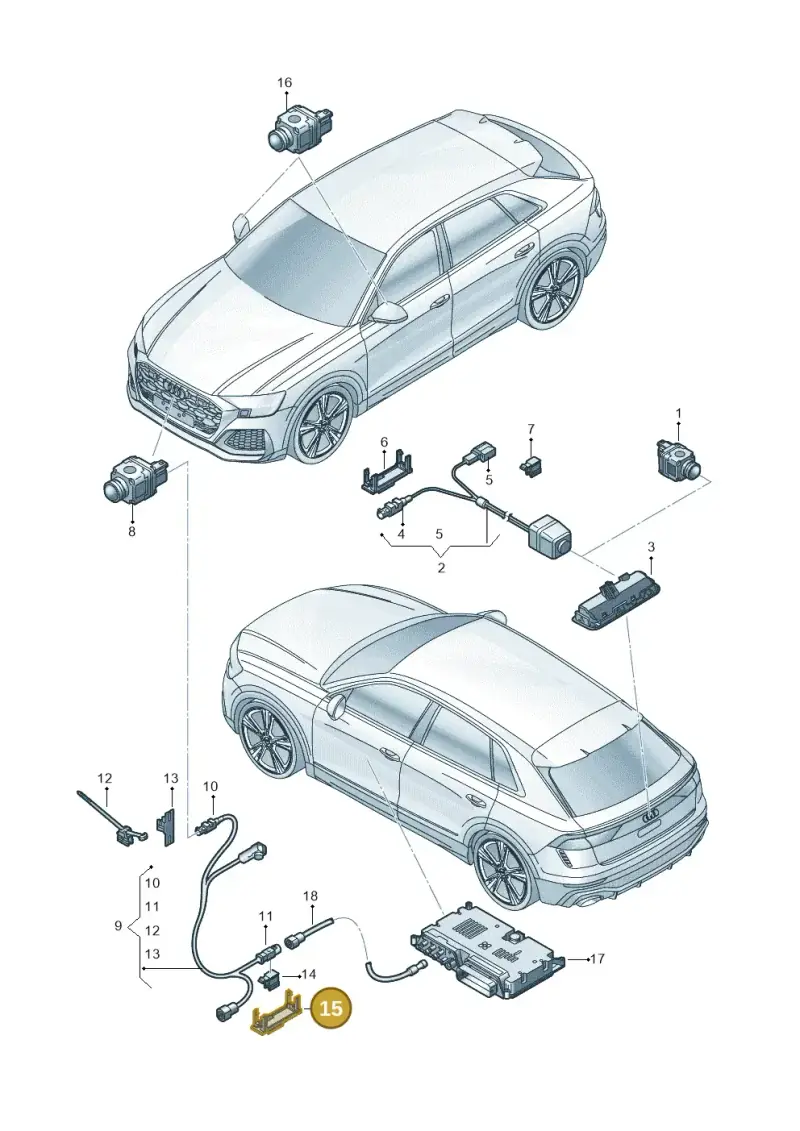 7P6937545 — Audi RS Q8 Quattro (2019-) diagram 595907260, position 15