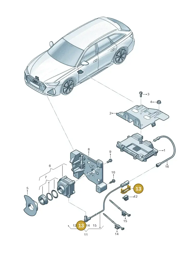 7P6937545 — Audi RS6 Avant (2019-) diagram 537907240, position 13