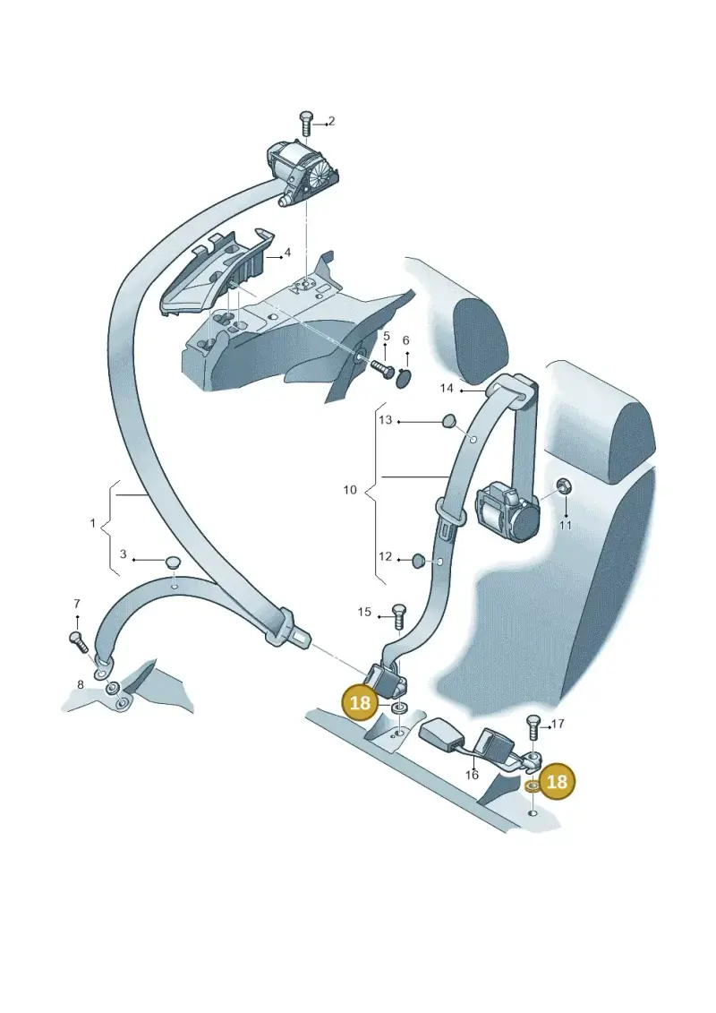 803019813 — Audi A3 Sportback (2008-2013) diagram 412857700, position 18
