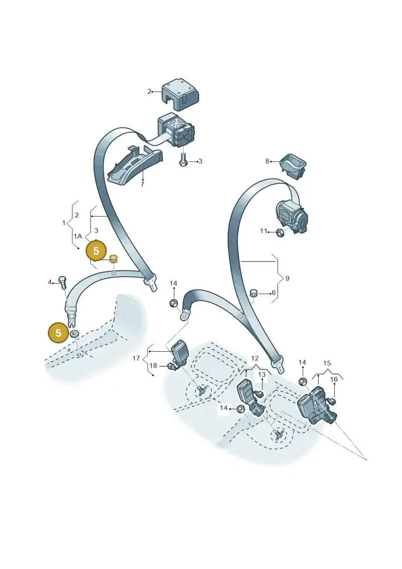 803019813 — Audi A7 Sportback (2014-2018) diagram 758857700, position 5