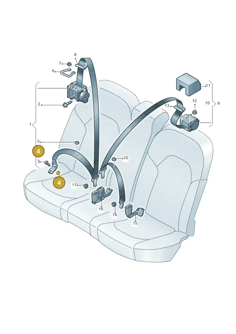 803019813 — Audi A8L qu. 3.0 TDI (2013-2018) diagram 771857700, position 4