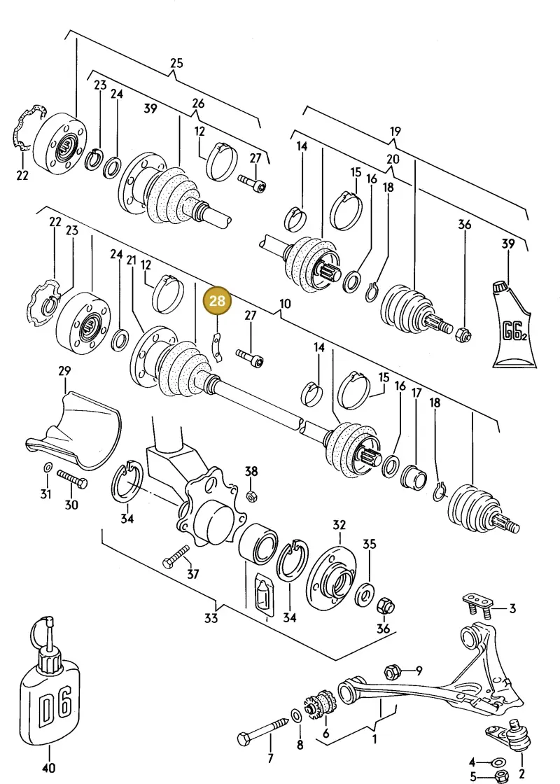803407357 — Audi 4000 S/CS qu. (1984-1987) diagram 045037000, position 28