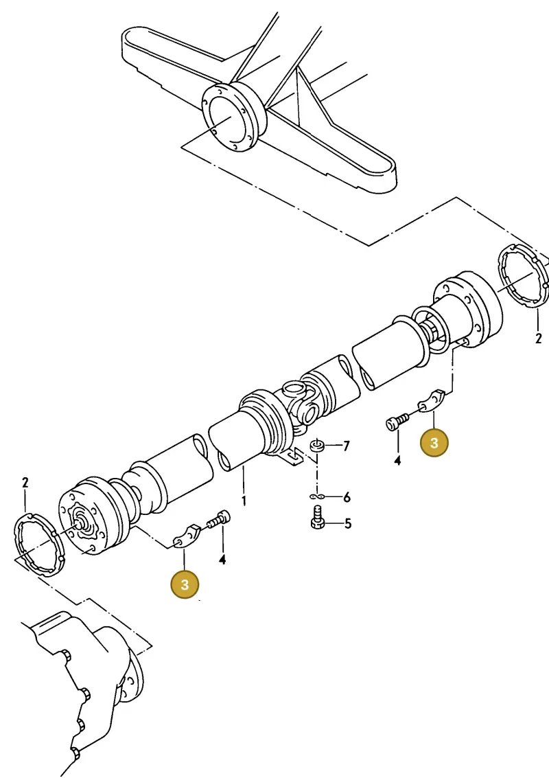 803407357 — Audi 80/90 qu. (1987-1991) diagram 045048000, position 3