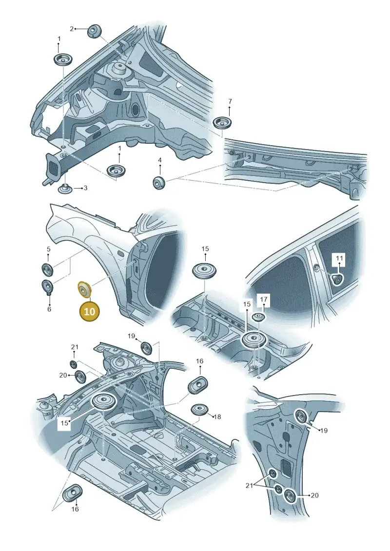 803803583 — Audi RS3 Sportback (2011-2012) diagram 412803350, position 10
