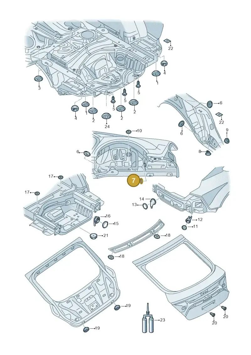 803803583 — Audi A7 Sportback (2014-2018) diagram 711803360, position 7