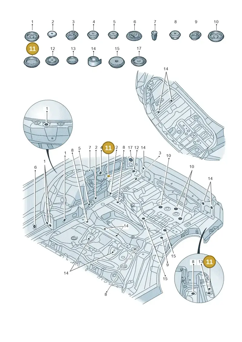 803803583 — Audi A5 Cabrio 2.0 (2016-2018) diagram 848803350, position 11