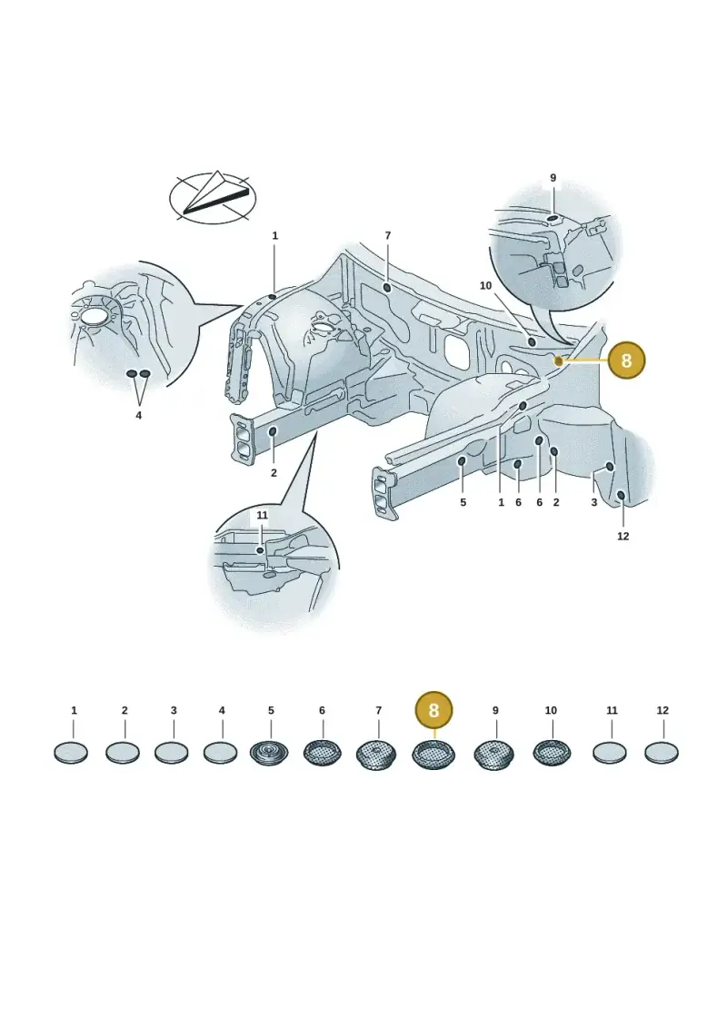 803803583 — Audi Q6 e-tron (2023-) diagram f5s803036, position 8