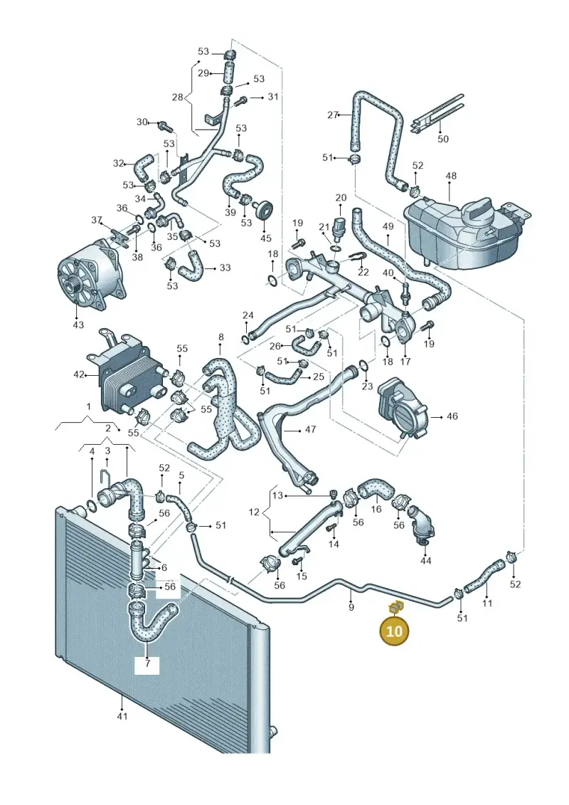 803959849 — Audi A8/S8/qu. lang (2003-2007) diagram 291121630, position 10