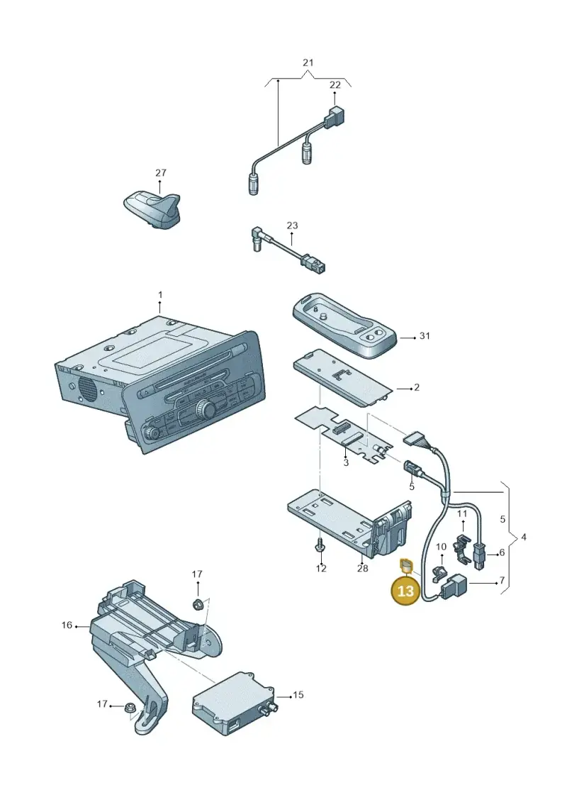 803959849 — Audi Q3 quattro (2011-2015) diagram 728035550, position 13