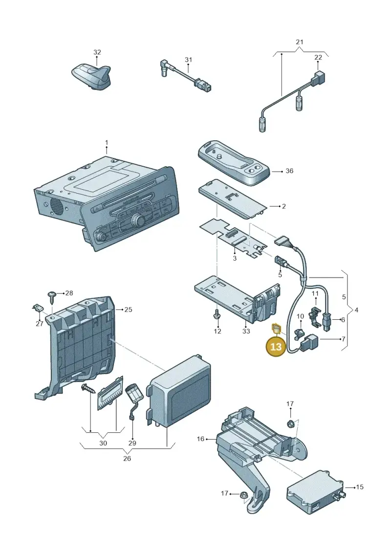 803959849 — Audi Q3 2.0 TDI (2014-2019) diagram 855035550, position 13