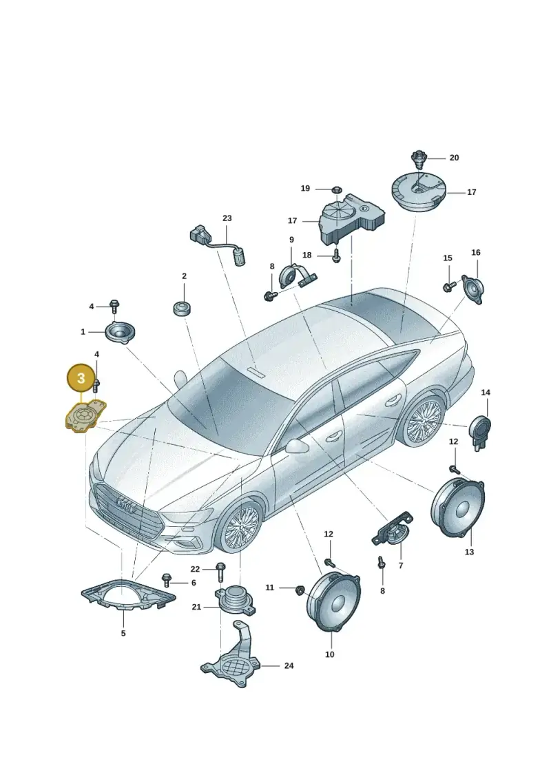 80A035303 — Audi Q6 (2022-) diagram 4cg035350, position 3+16
