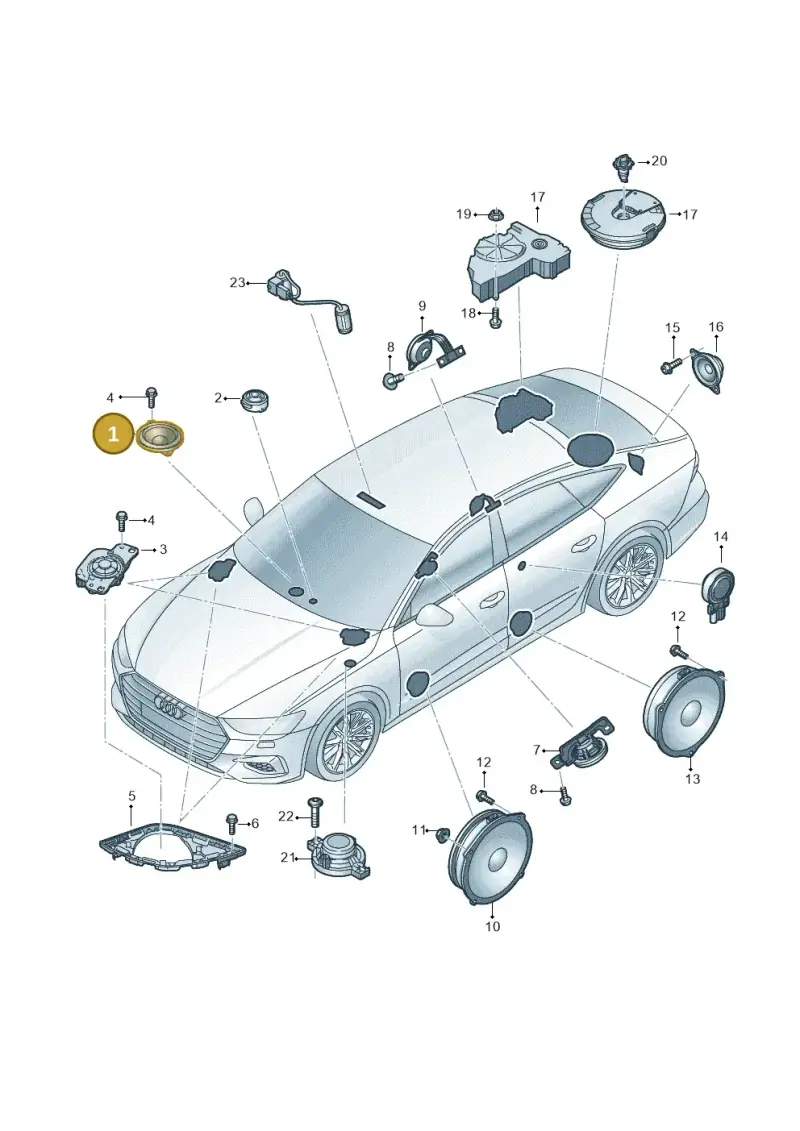 80A035453 — Audi RS7 Sportback (2019-) diagram 435035350, position 1