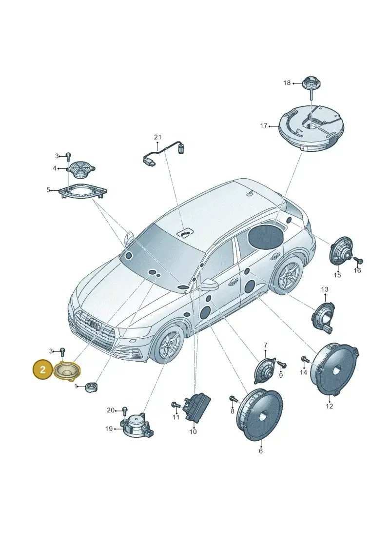 80A035453 — Audi Q5 (2016-2020) diagram 896035350, position 2