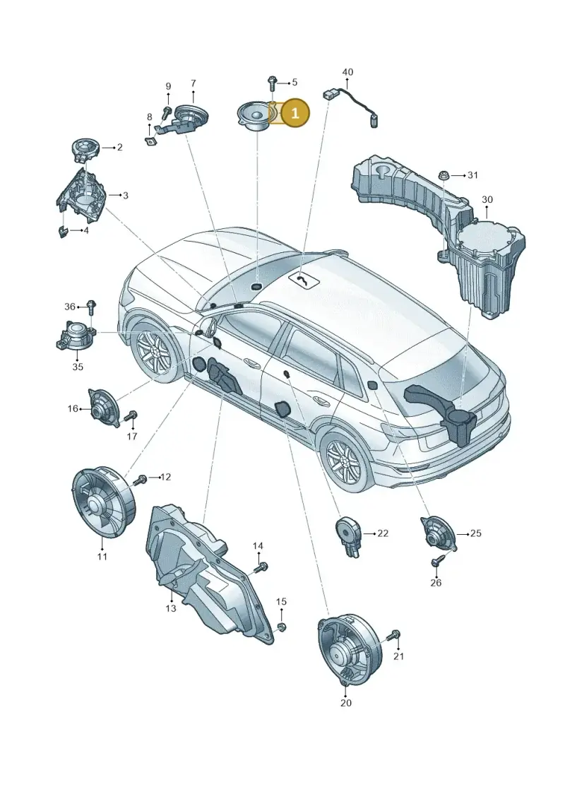 80A035453A — Audi Q8 e-tron (2018-2020) diagram 586035350, position 1