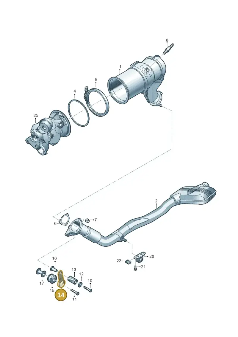 80A253295 — Audi Q8 Quattro 3,0 (2018-) diagram 429253450, position 14
