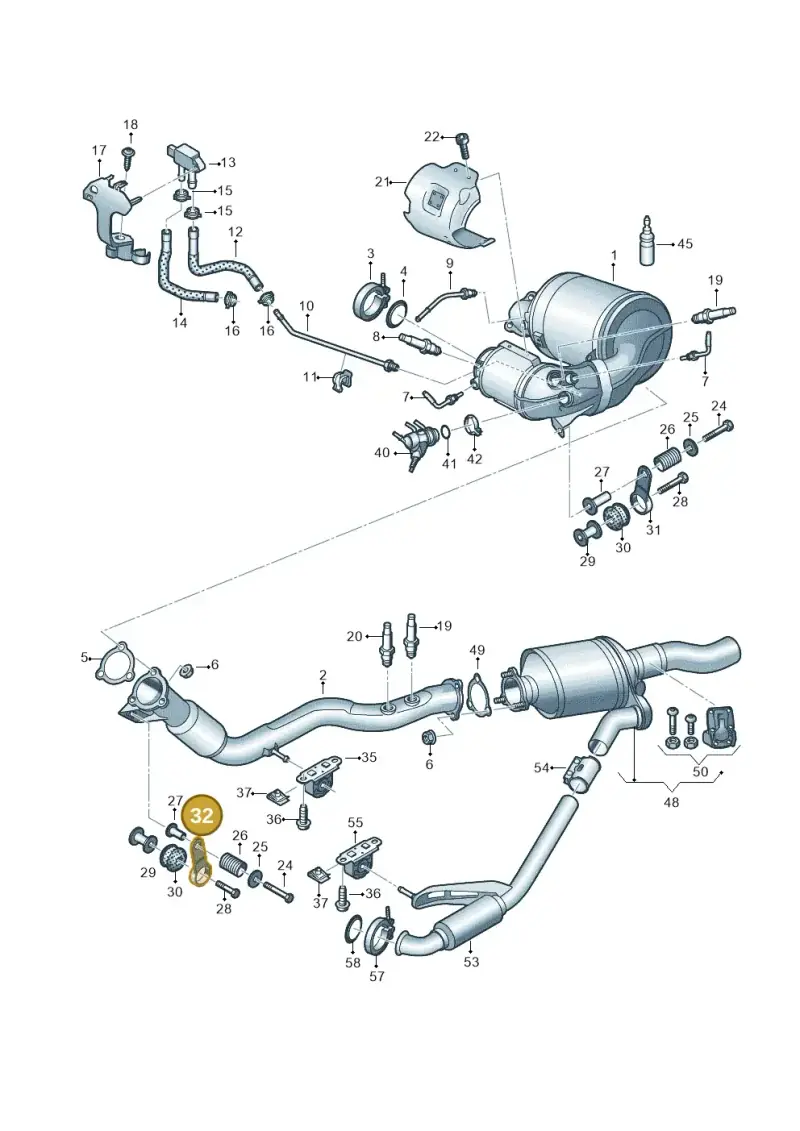 80A253295 — Audi A6 2.0 (2018-) diagram 435253750, position 32