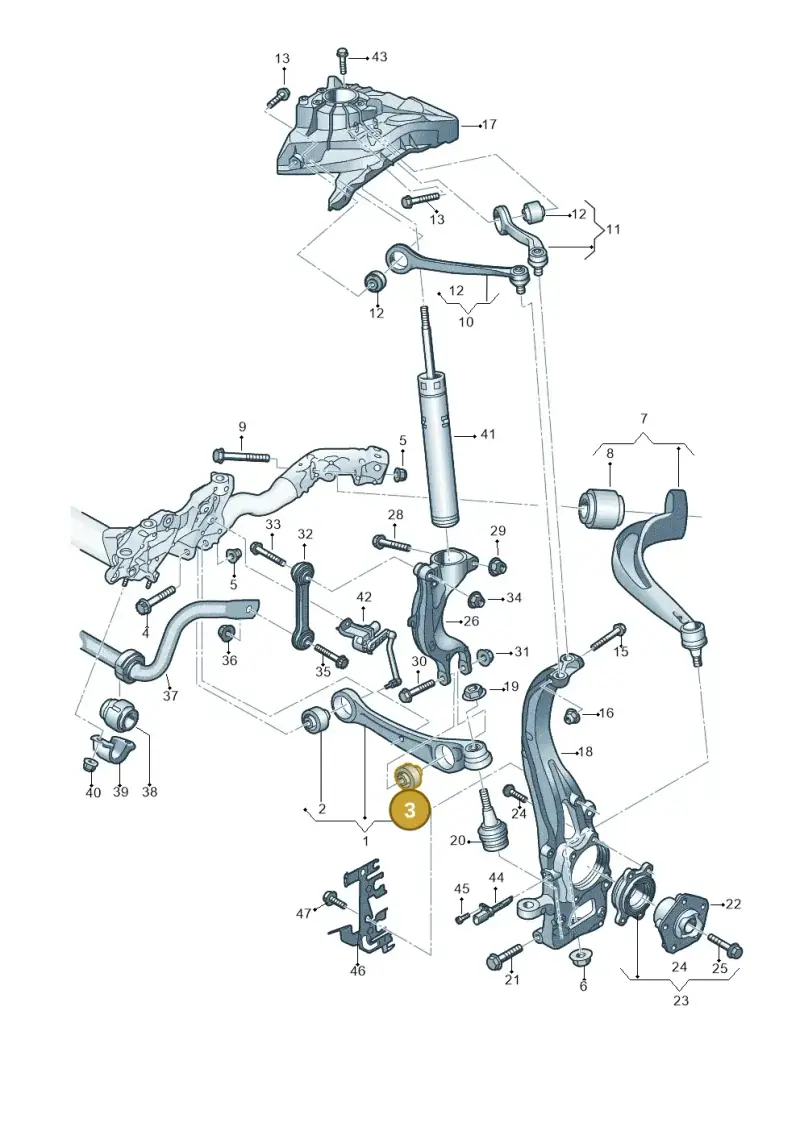 80A407181 — Audi A4 (2015-2025) diagram 849407000, position 3