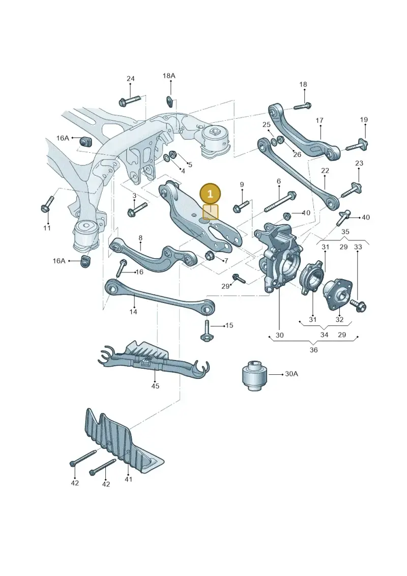 80A505311B — Audi Q5 qu. 2.0 (2018-) diagram 428505040, position 1