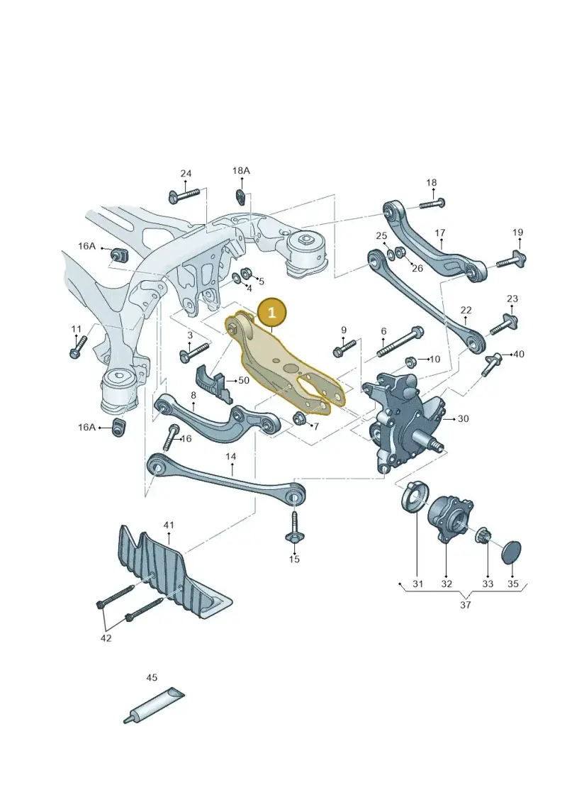 80A505311B — Audi A6 (2018-2025) diagram 430505200, position 1