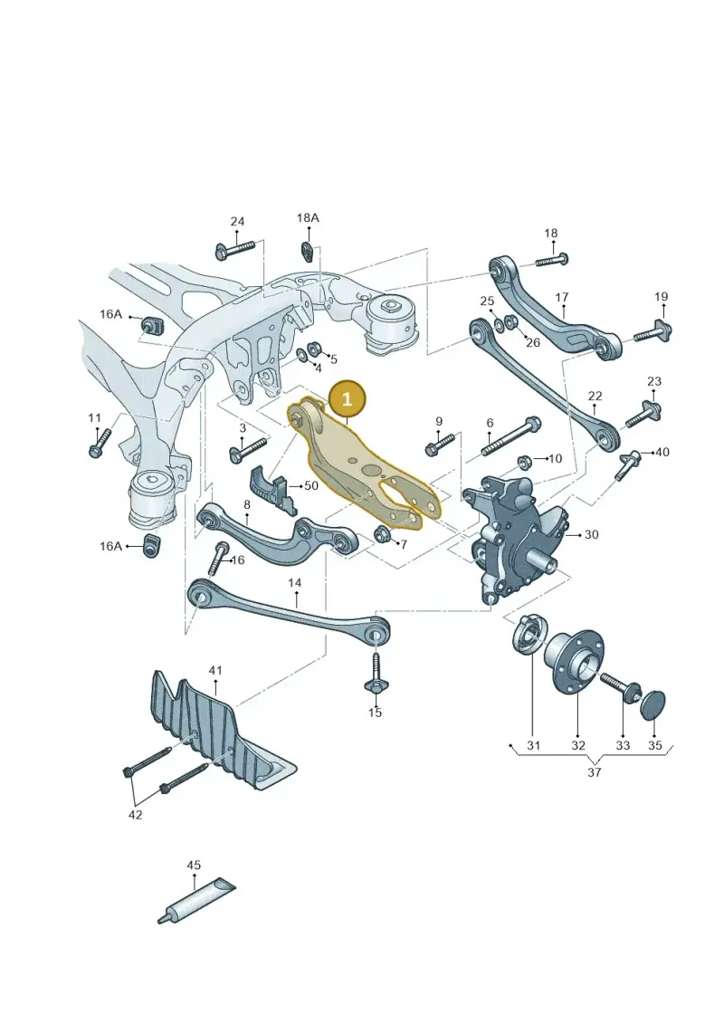 80A505311B — Audi Q5 (2016-2025) diagram 896505200, position 1