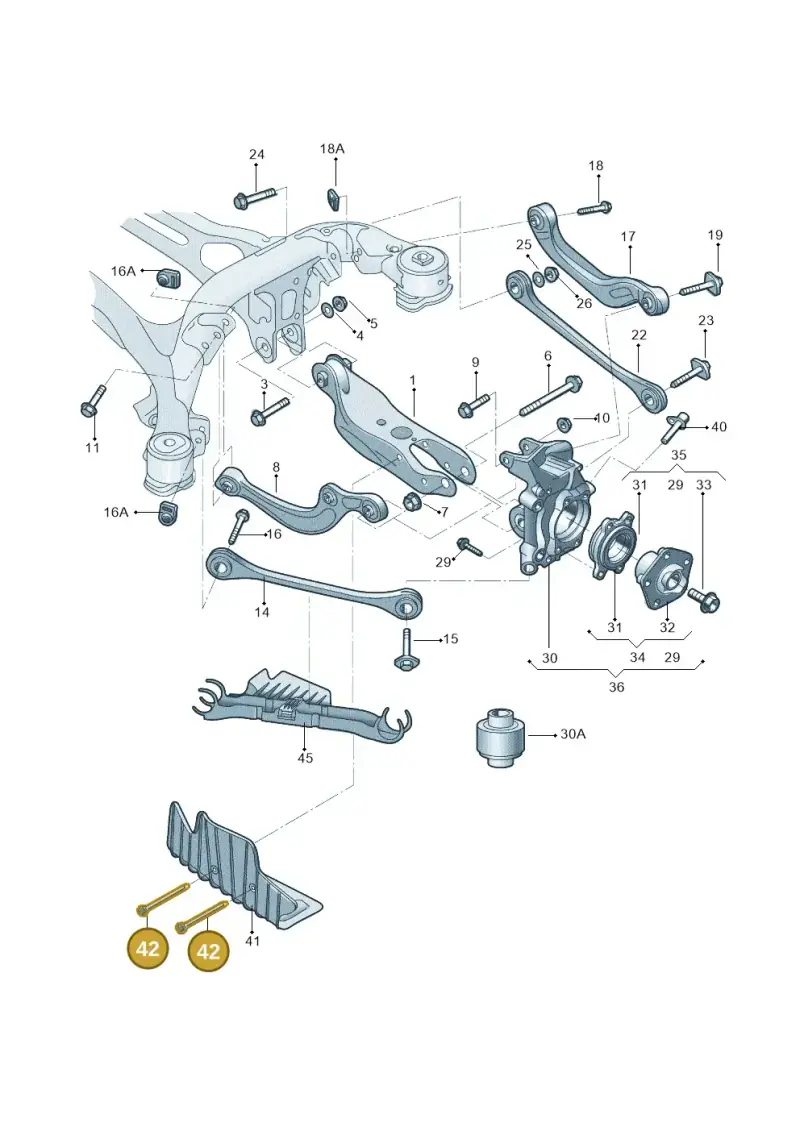 80A512182 — Audi Q5 qu. 2.0 (2018-) diagram 428505040, position 42