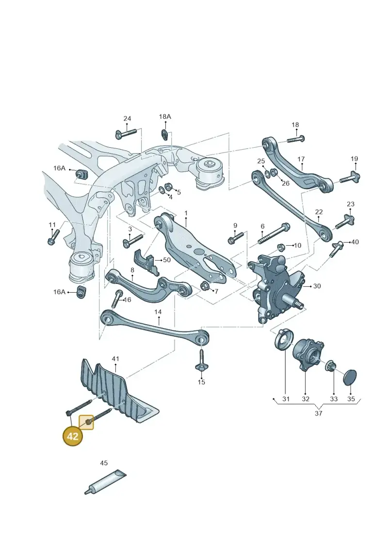 80A512182 — Audi A7 (2021-) diagram 430505200, position 42