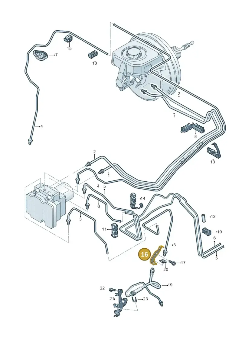 80A611845F — Audi Q5 (2016-2020) diagram 896611200, position 16
