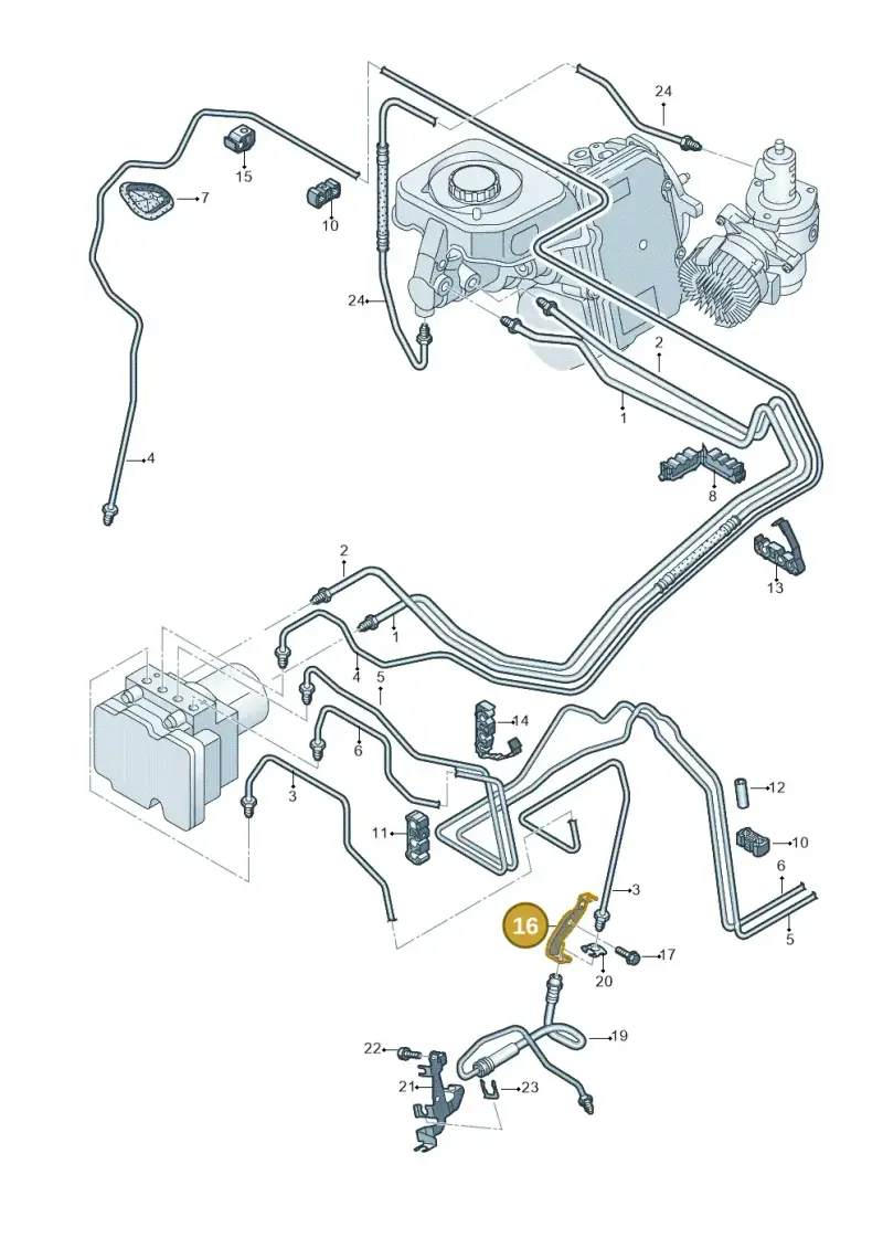 80A611846F — Audi Q5 (2016-2020) diagram 896611250, position 16