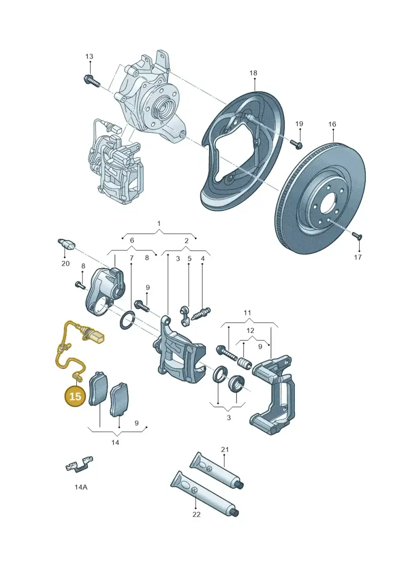 80A615121 — Audi A6 L 2.0 (2018-) diagram 577615060, position 15