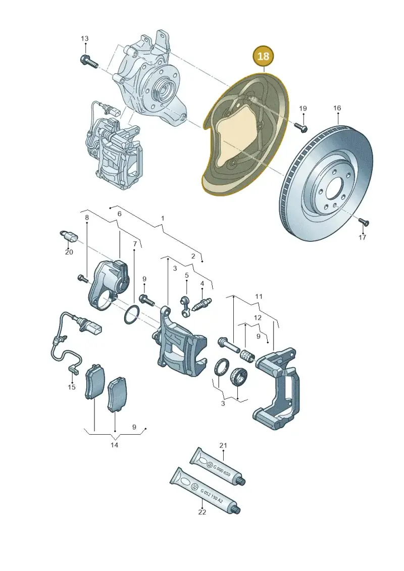 80A615612B — Audi A6 (2018-2025) diagram 859615600, position 18