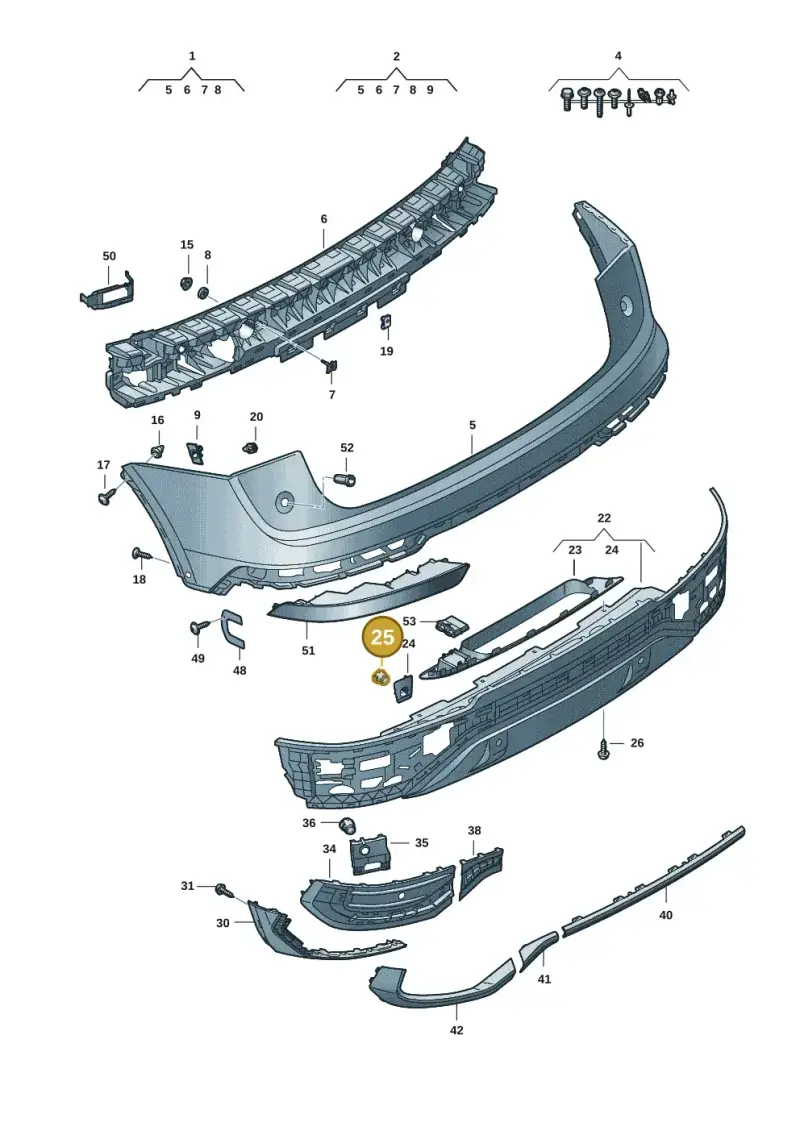 80A807007 — Audi Q5 (2016-2020) diagram 896807105, position 25