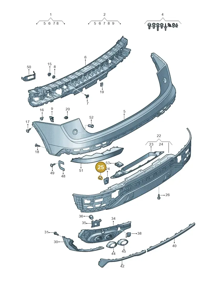 80A807007 — Audi Q5 (2016-2020) diagram 896807115, position 25