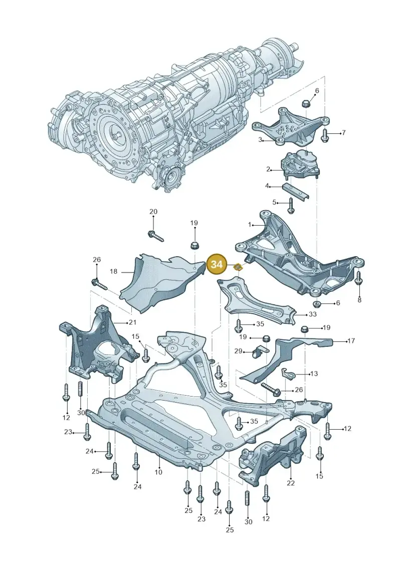 80A821213 — Audi A6 L 2.0 (2018-) diagram 577399700, position 34
