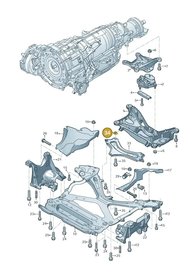 80A821213 — Audi A6 (2018-2025) diagram 896399700, position 34