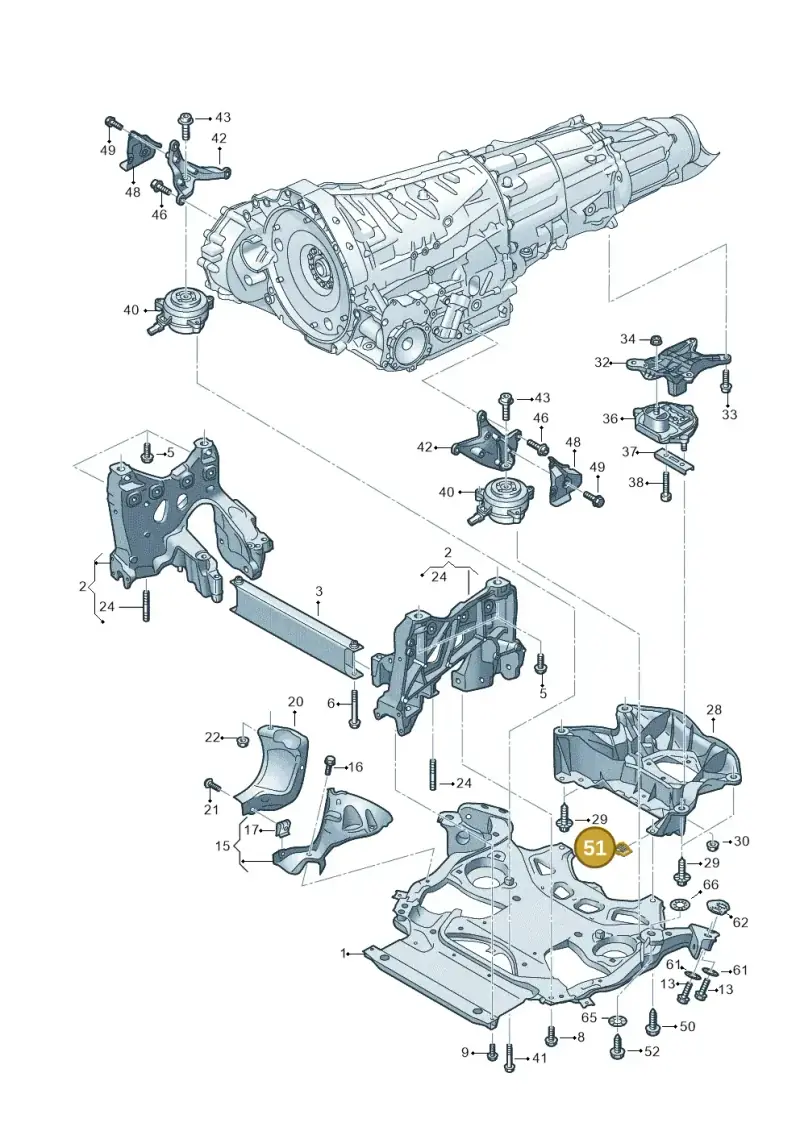 80A821213 — Audi RS6 Avant (2019-2025) diagram 537399000, position 51