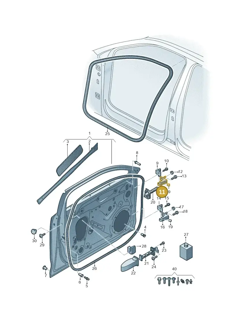 80A831403A — Audi Q5 (2016-2020) diagram 896831100, position 11