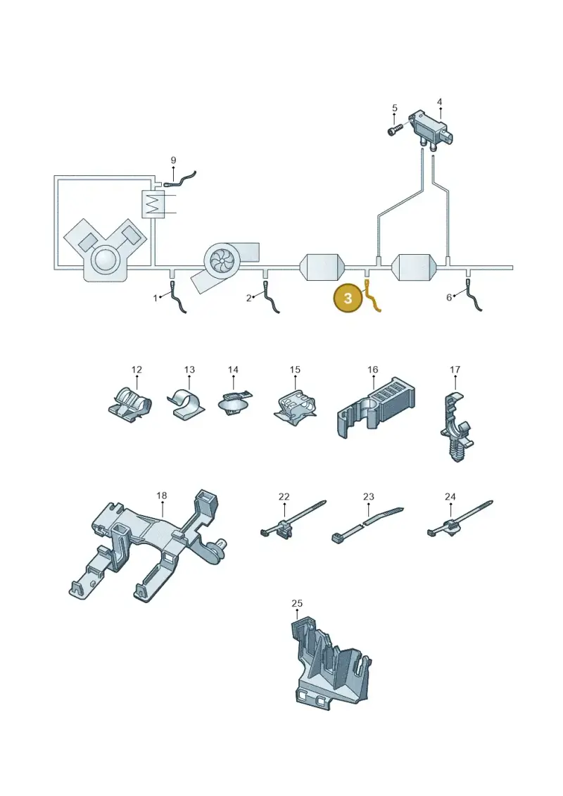 80A906265 — Audi A5 Sportback (2016-2025) diagram 897906003, position 3