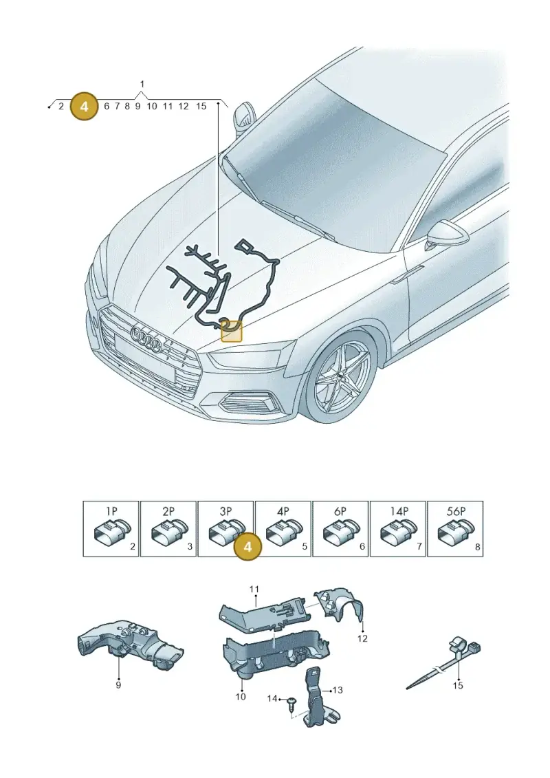 80A973703A — Audi RS5 Sportback (2017-2025) diagram 897971510, position 4