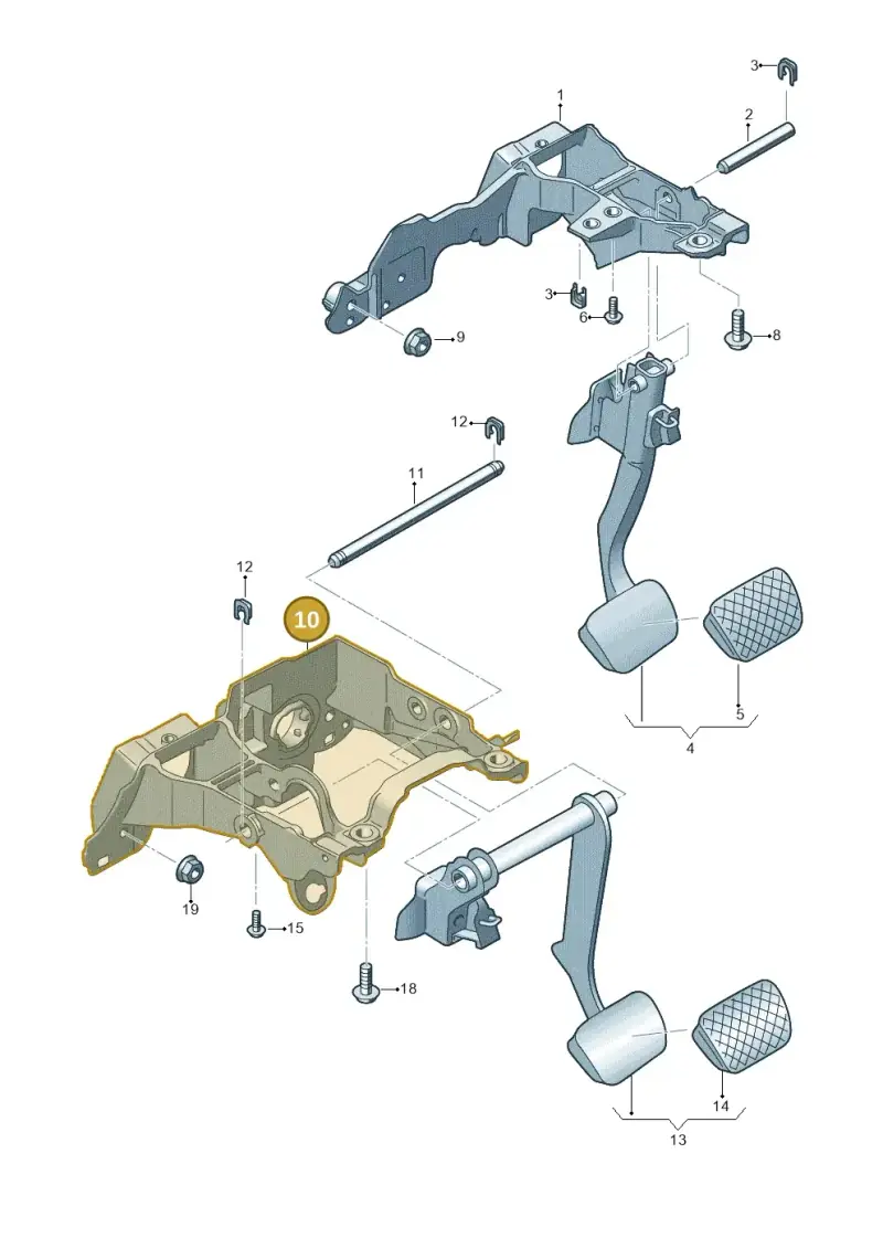 80C723117 — Audi A6 (2018-2025) diagram 435723250, position 10