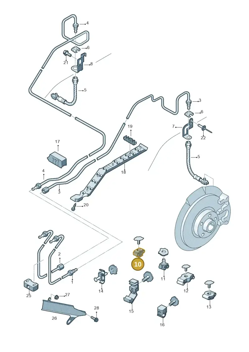 811611797 — Audi A4/S4 Cabrio./qu. 07> (2006-) diagram 249611300, position 10