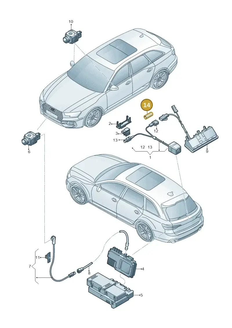 811971790 — Audi RS4 Avant (2017-) diagram 438907450, position 14