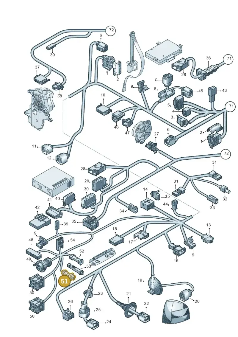 813972924 — Audi A3/S3/quattro (2005-2007) diagram 412971830, position 51