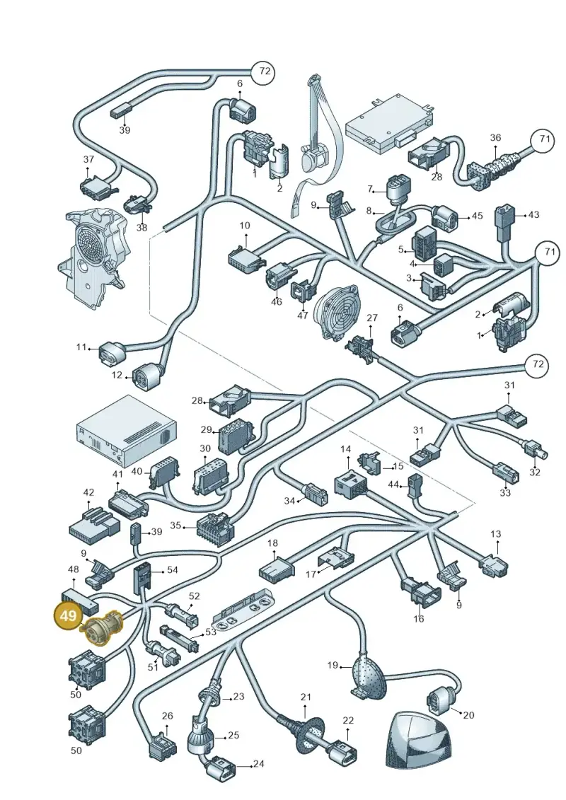 813972927 — Audi A3/S3/quattro (2005-2007) diagram 412971830, position 49