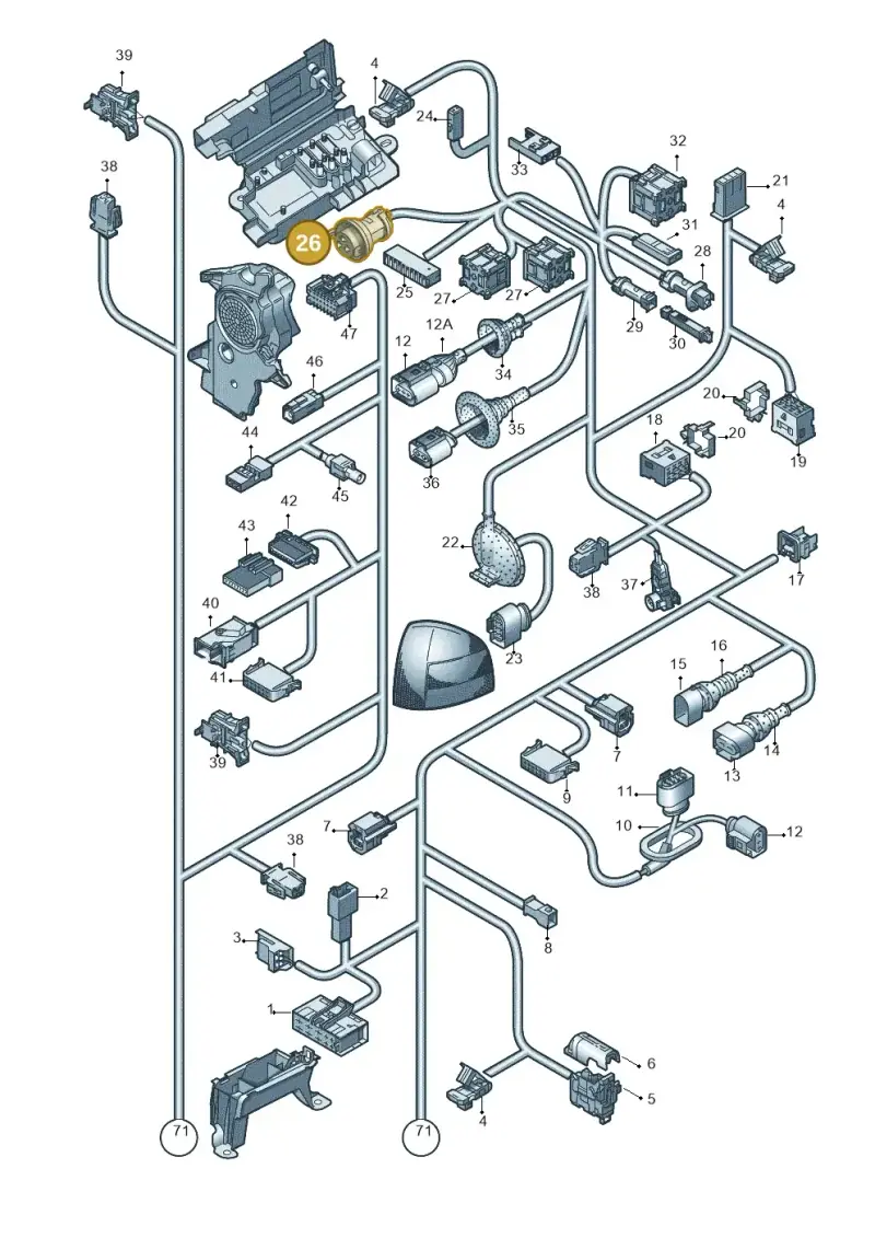 813972927 — Audi A3/S3/Sportb./qu. 08 (2007-) diagram 638971830, position 26