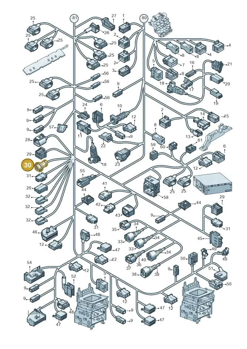 813972927 — Audi A6 2.7 TDI (2008-2011) diagram 648971830, position 30
