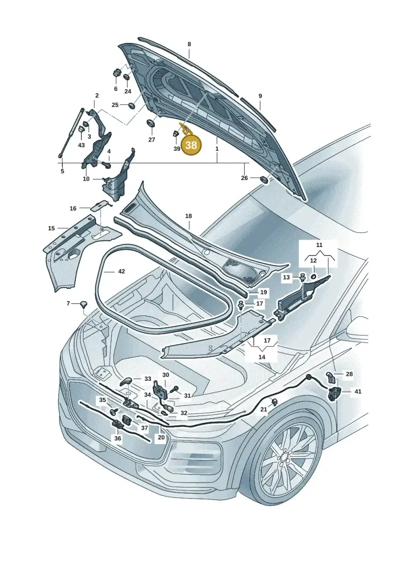81A823185A — Audi Q6 e-tron (2023-2025) diagram f5s823000, position 38