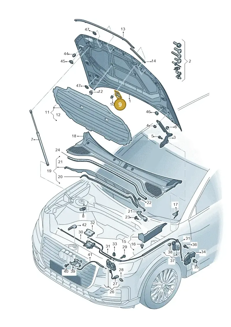 81A823185B — Audi Q2 2.0 TDI (2016-2018) diagram 803823000, position 9