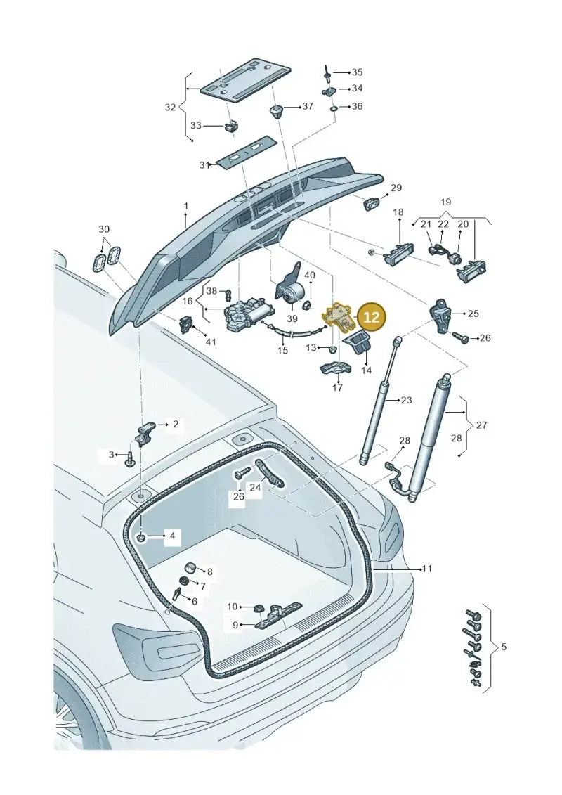 81A827505 — Audi Q2 2.0 TDI (2016-2018) diagram 803827000, position 12