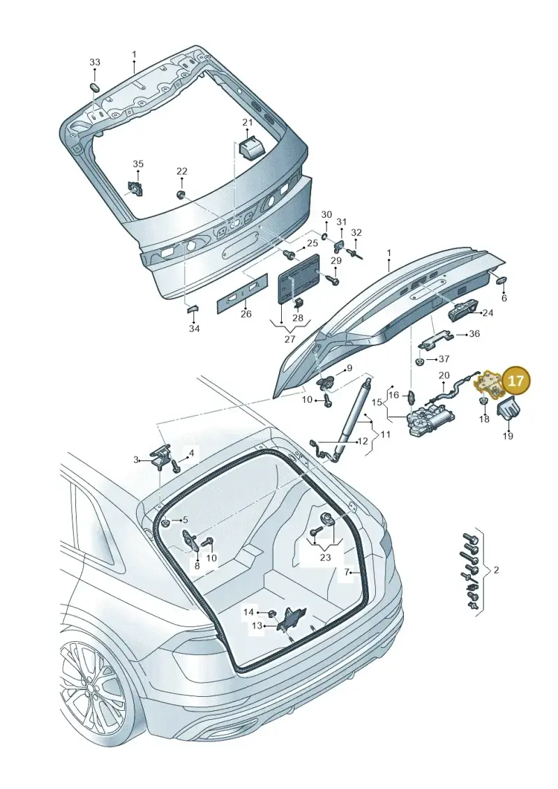 81A827506 — Audi Q8 (2018-2025) diagram 429827000, position 17