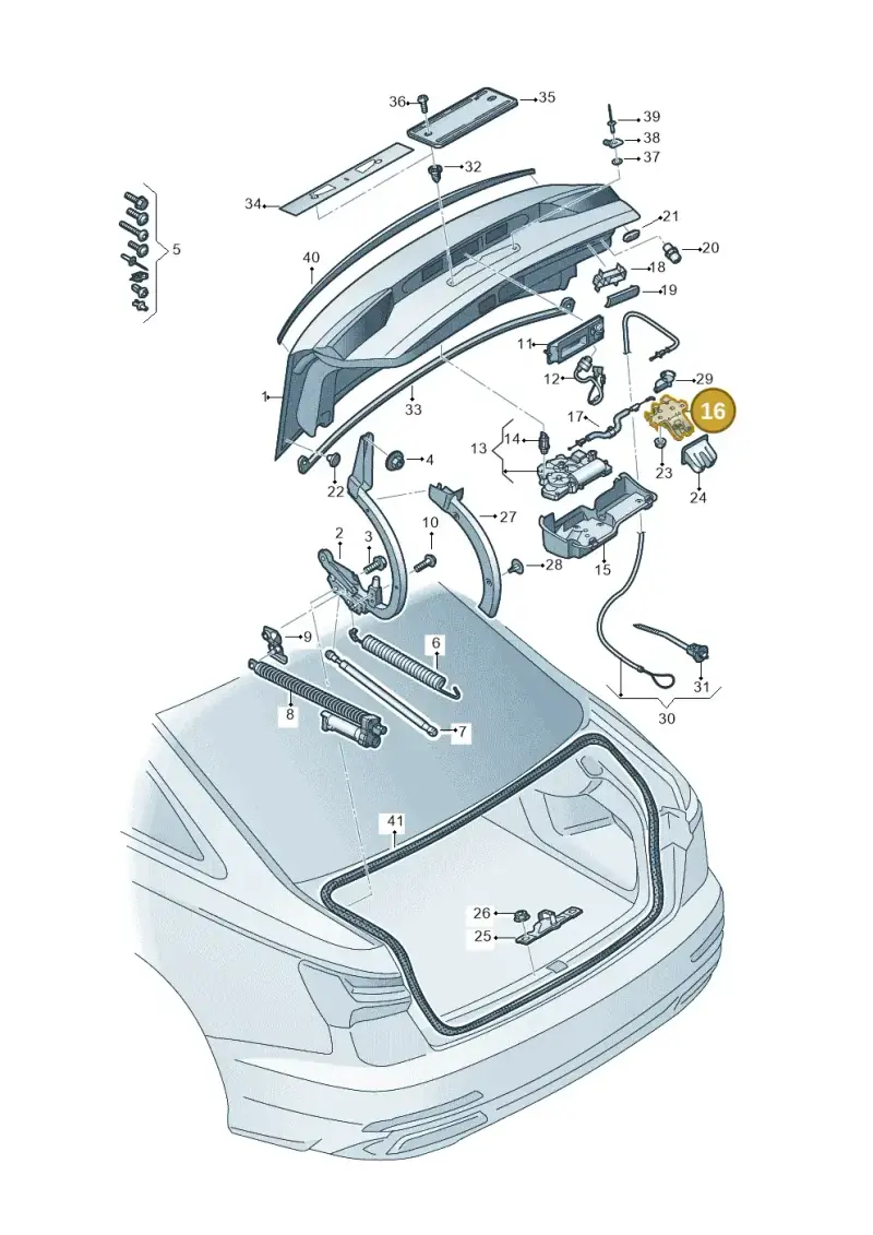 81A827506 — Audi A6 (2018-2025) diagram 430827000, position 16